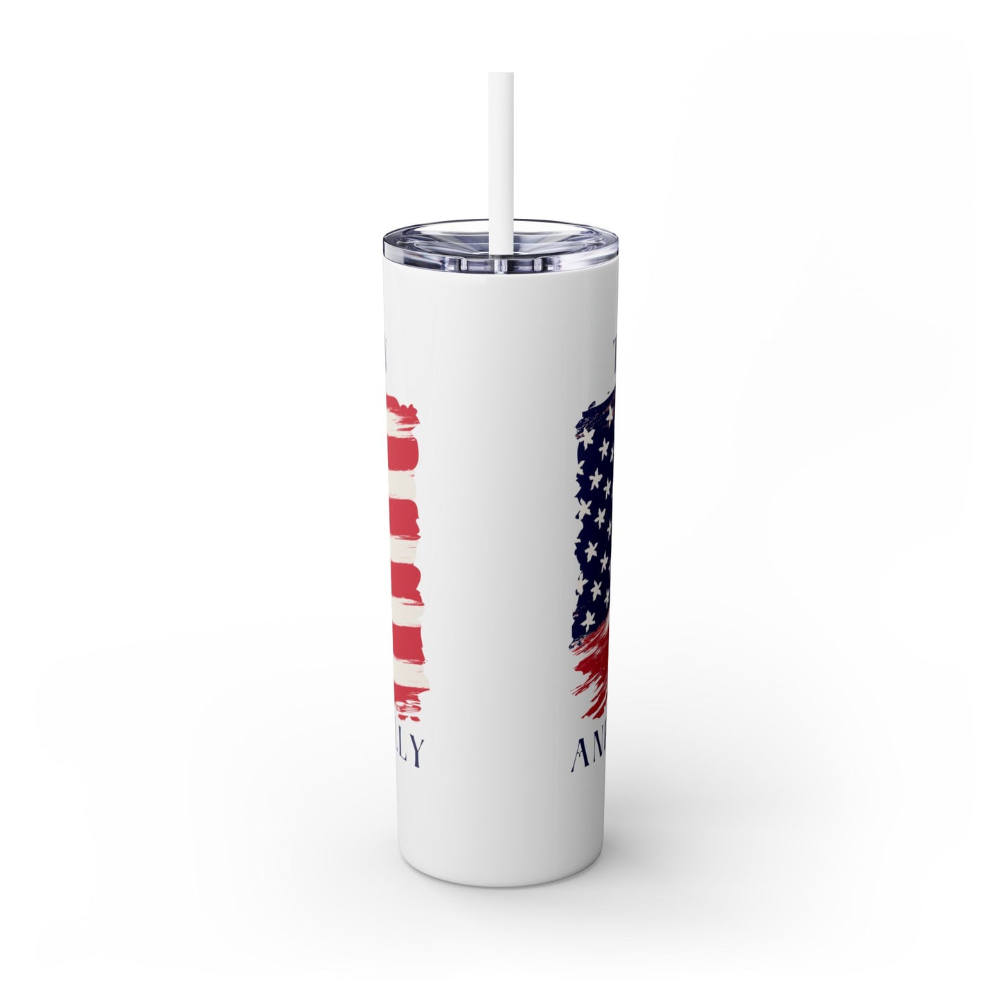 THE OUTLAW AND THE HILLBILLY Skinny Tumbler with Straw, 20oz