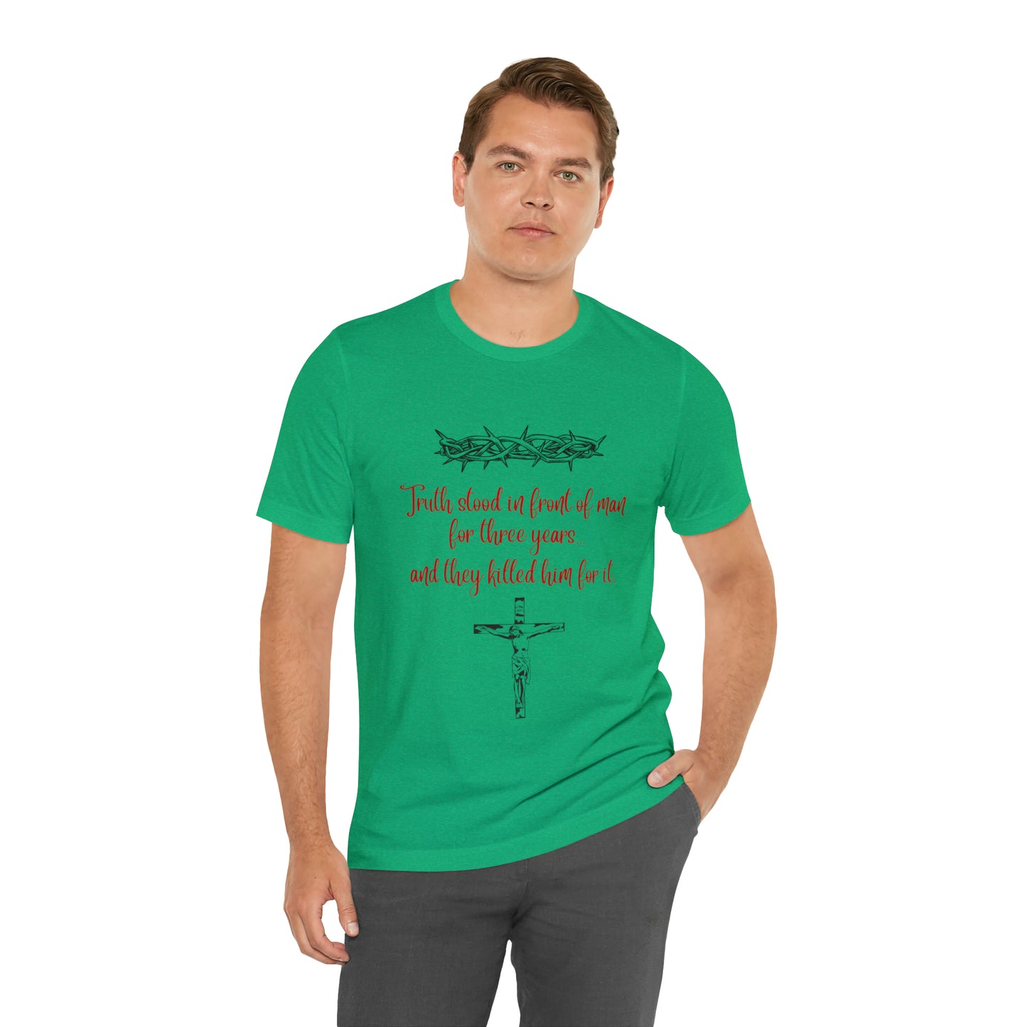 Jesus Paid the Price Christian Jesus Unisex Jersey Short Sleeve Tee