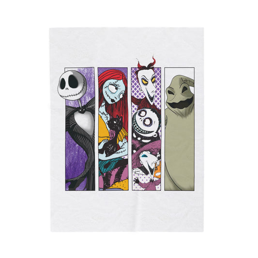 Nightmare Before Christmas Velveteen Plush Blanket