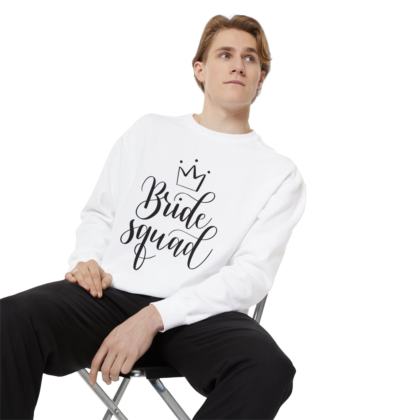 Bride Squad Unisex Garment-Dyed Sweatshirt