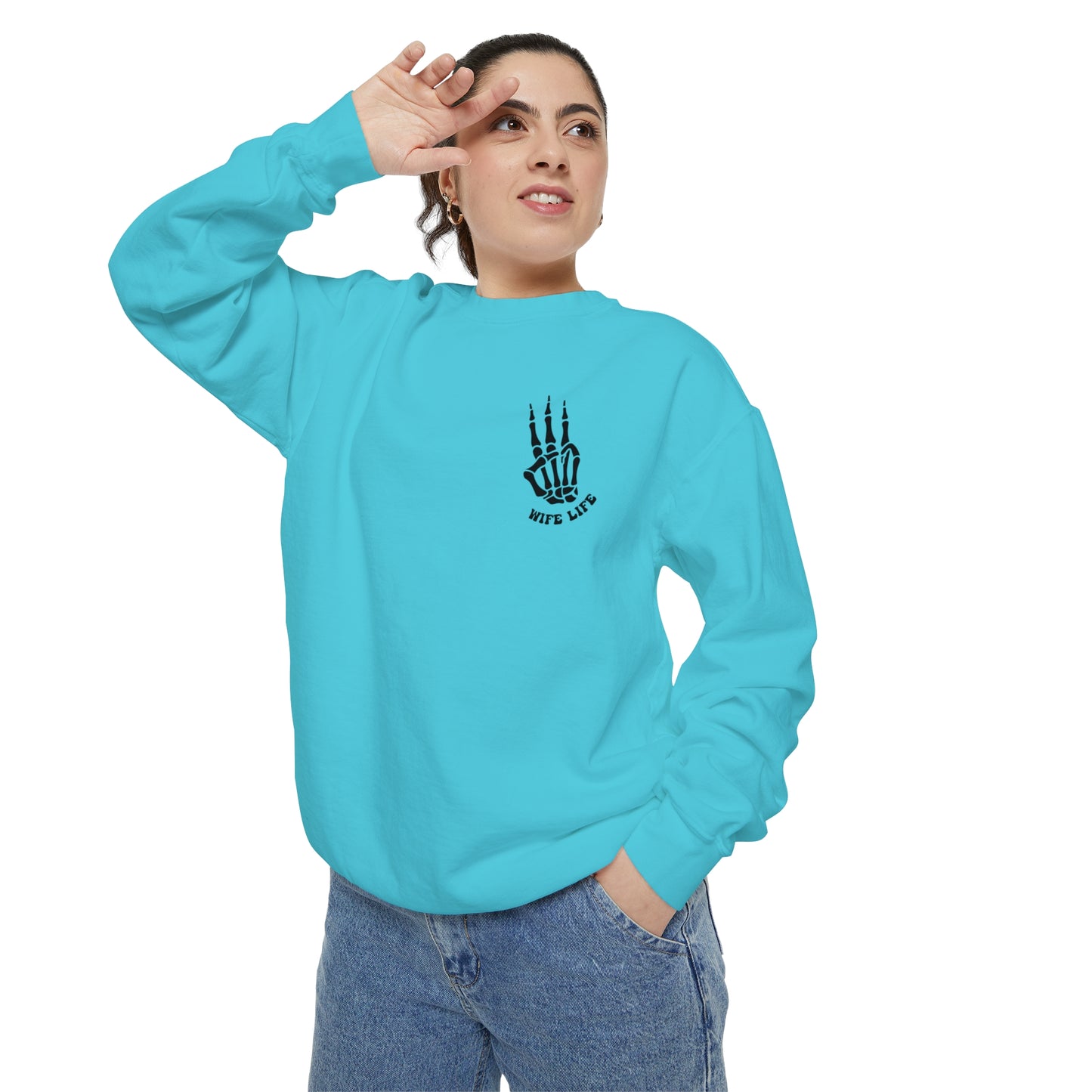 Square up Unisex Garment-Dyed Sweatshirt