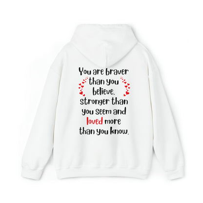 Brave, Strong & Loved Unisex Heavy Blend™ Hooded Sweatshirt