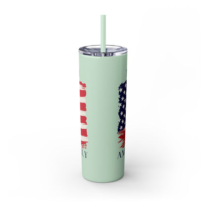 THE OUTLAW AND THE HILLBILLY Skinny Tumbler with Straw, 20oz