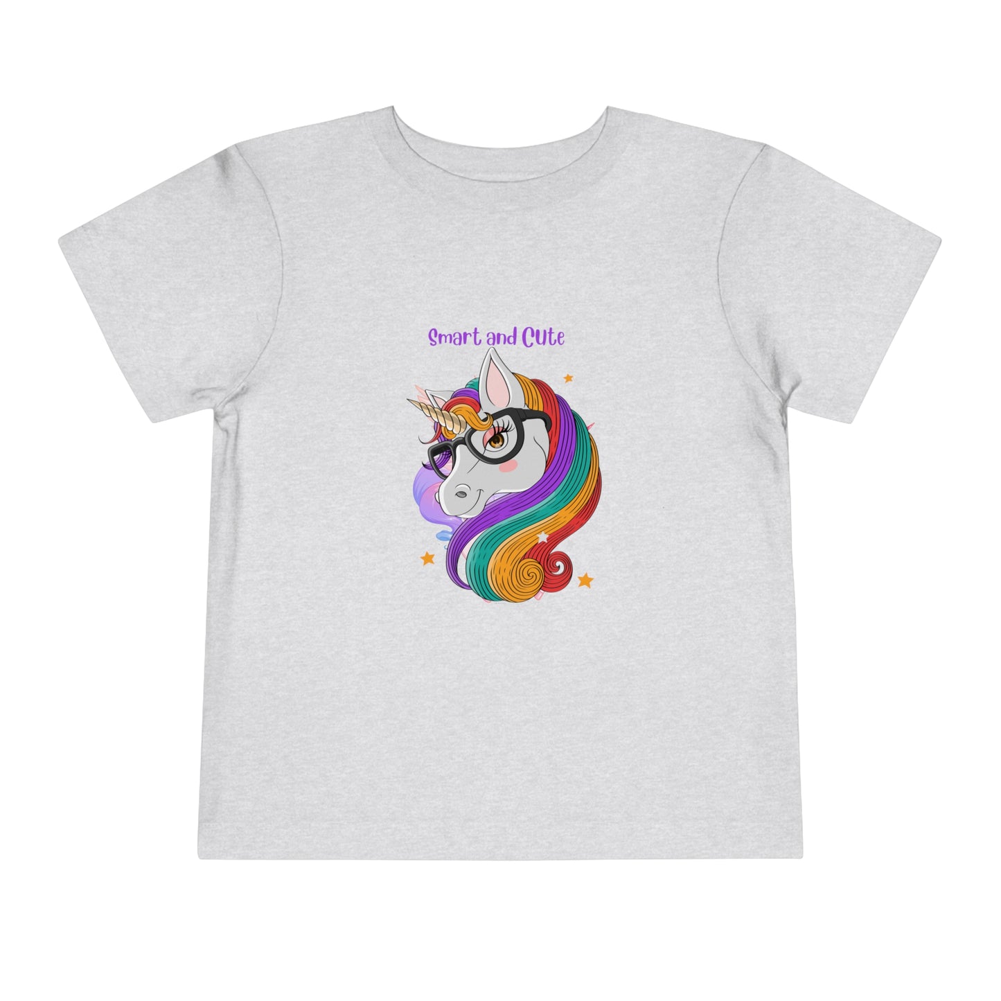 Unicorn Smart and Cute Back to School Toddler Short Sleeve Tee