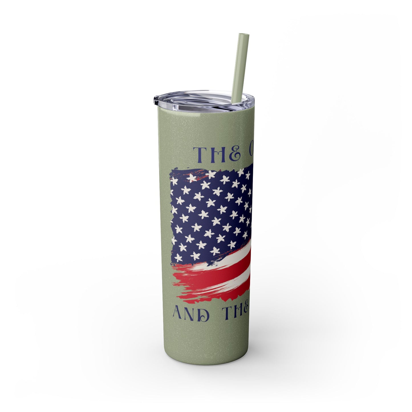 THE OUTLAW AND THE HILLBILLY Skinny Tumbler with Straw, 20oz