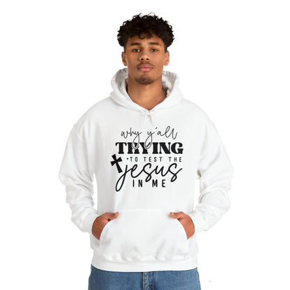 Testing my Jesus Unisex Heavy Blend™ Hooded Sweatshirt