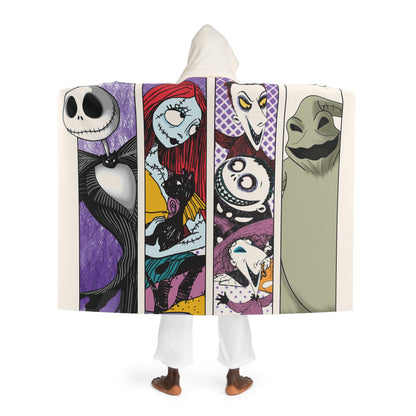 Nightmare before Christmas Hooded Sherpa Fleece Blanket