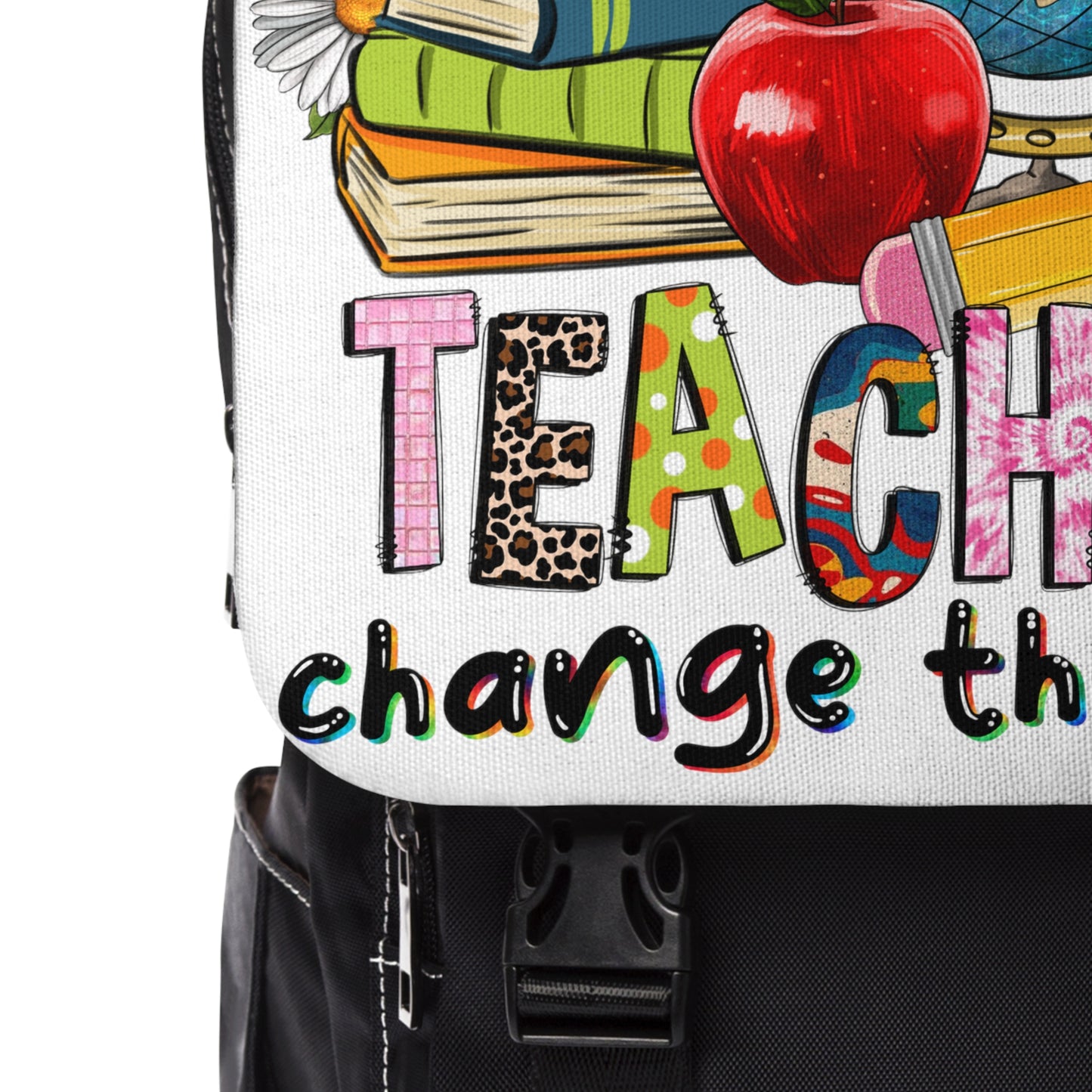 Teachers change the world Unisex Casual Shoulder Backpack