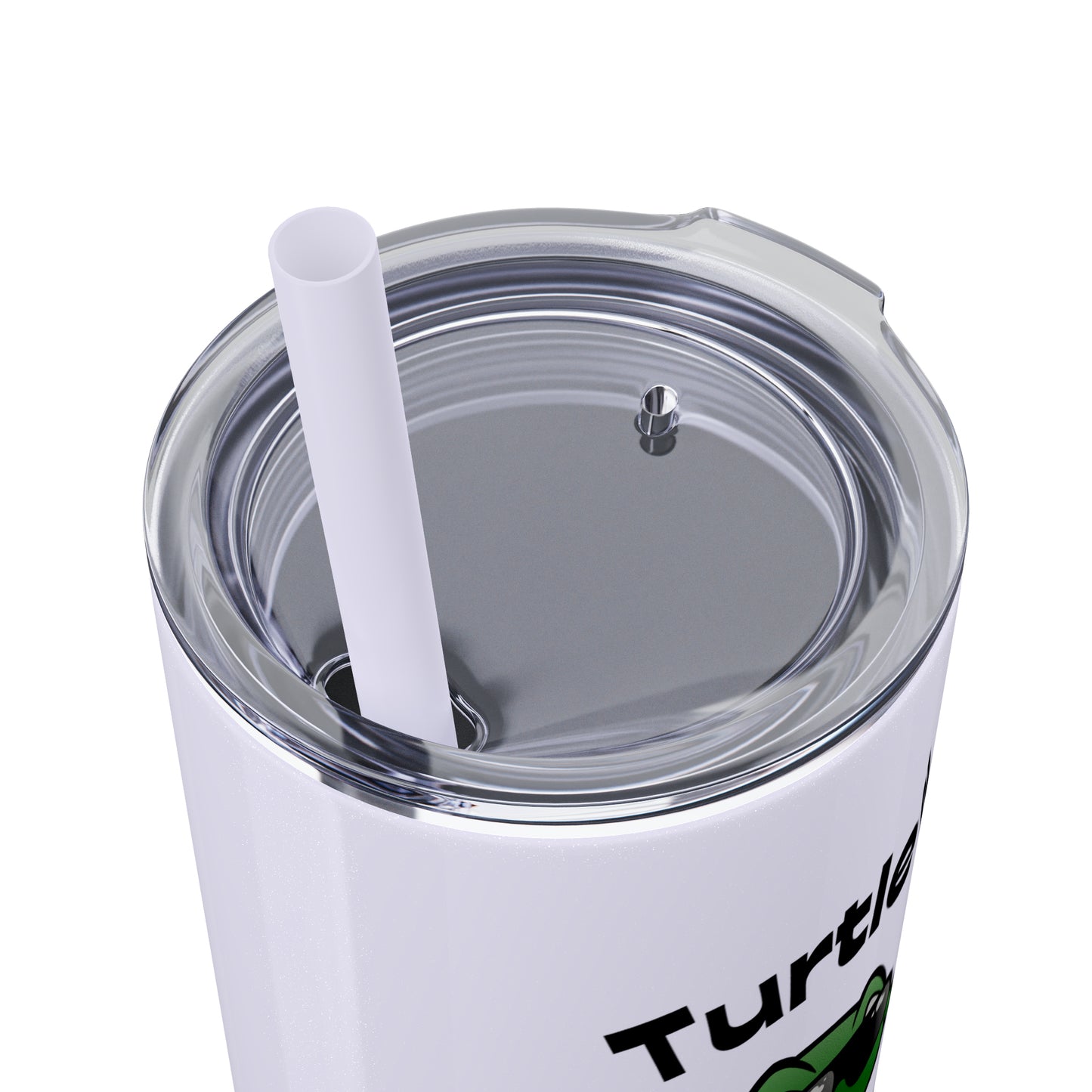 Turtle Skinny Tumbler with Straw, 20oz