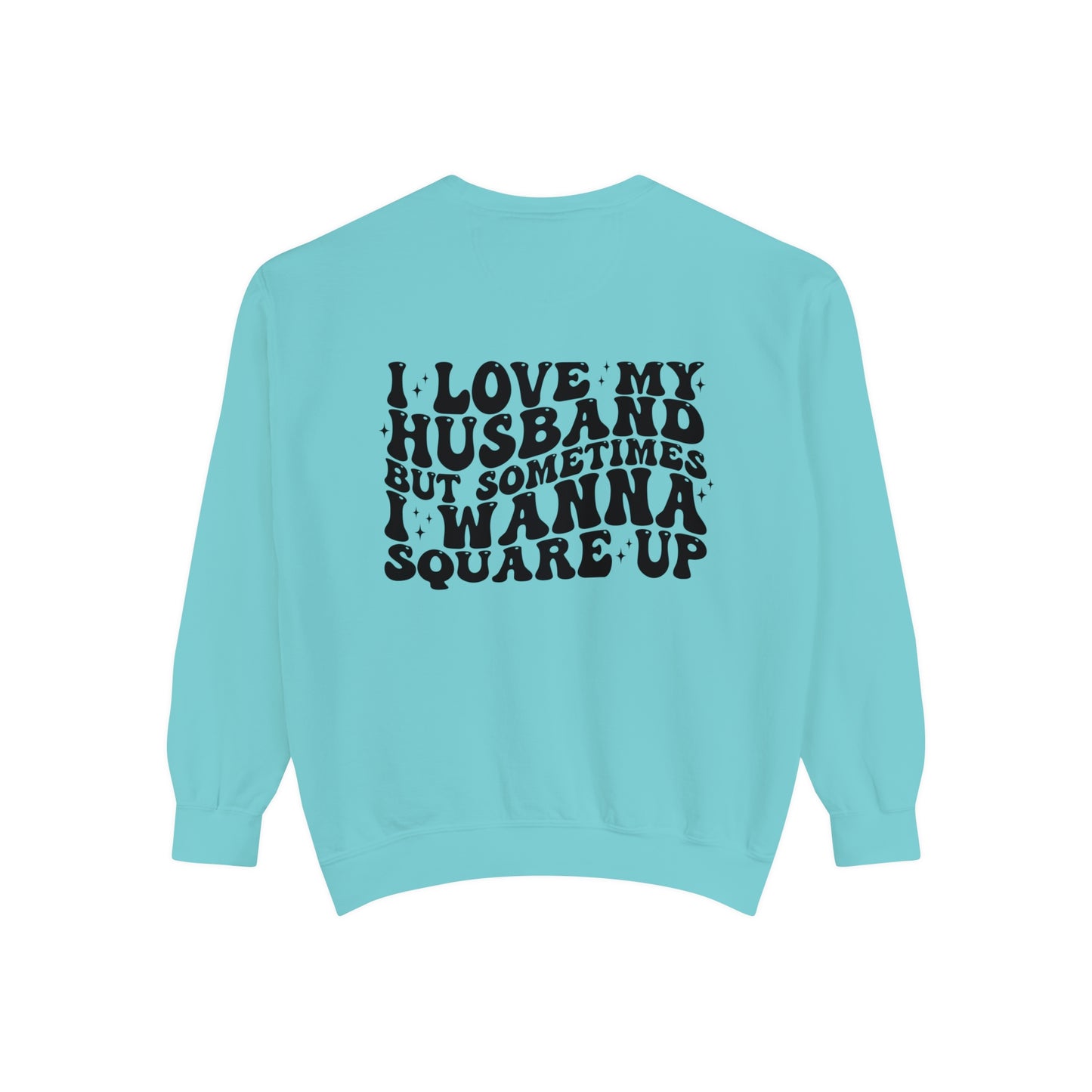 Square up Unisex Garment-Dyed Sweatshirt