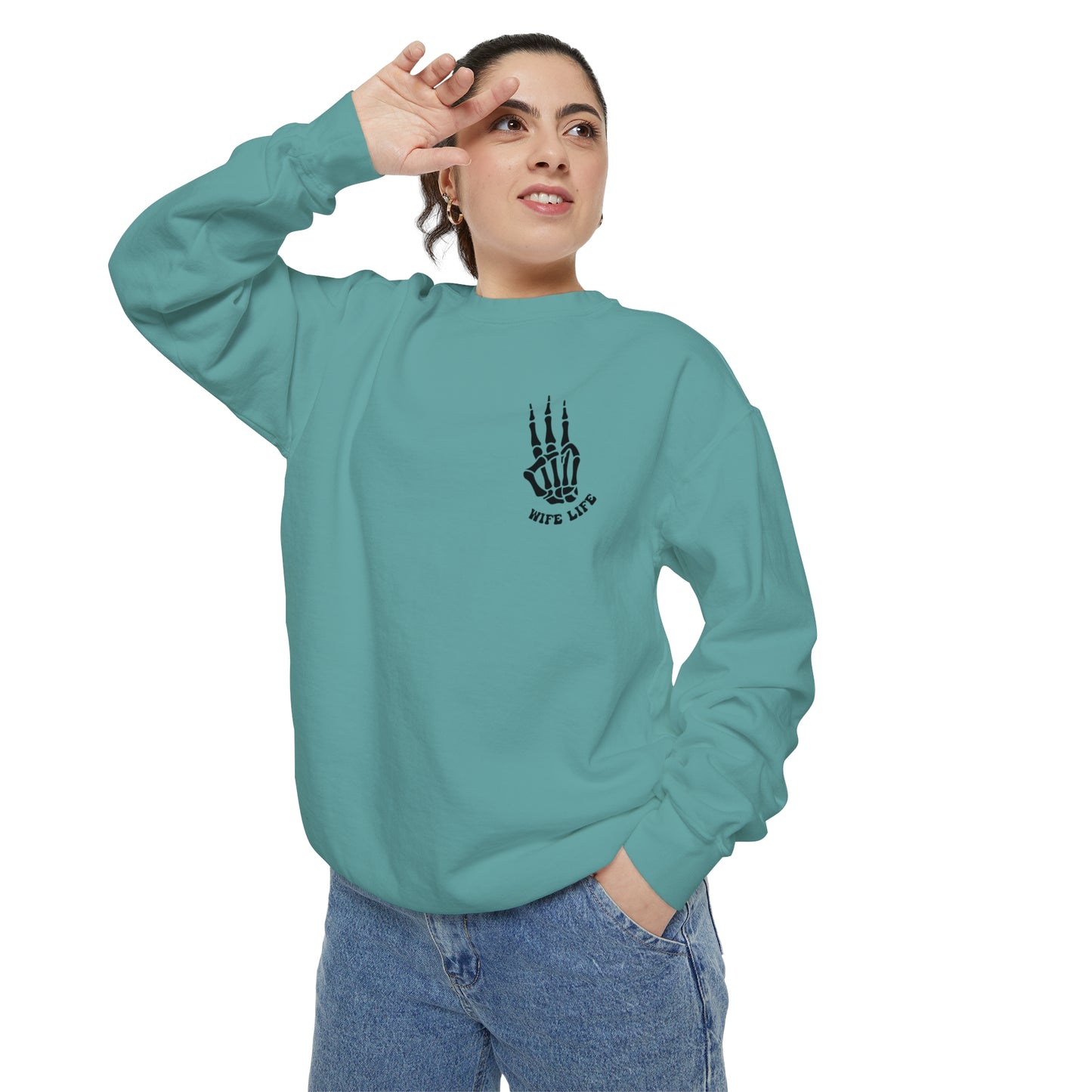 Square up Unisex Garment-Dyed Sweatshirt