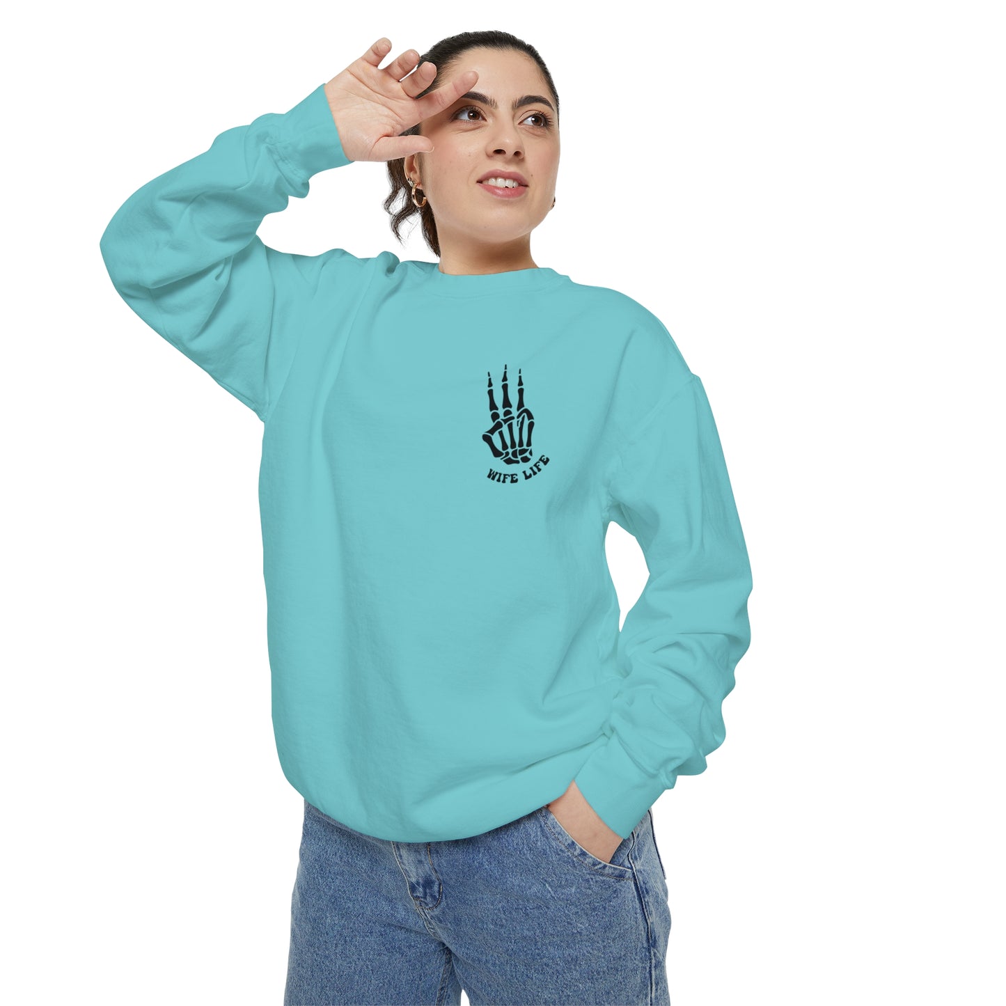 Square up Unisex Garment-Dyed Sweatshirt