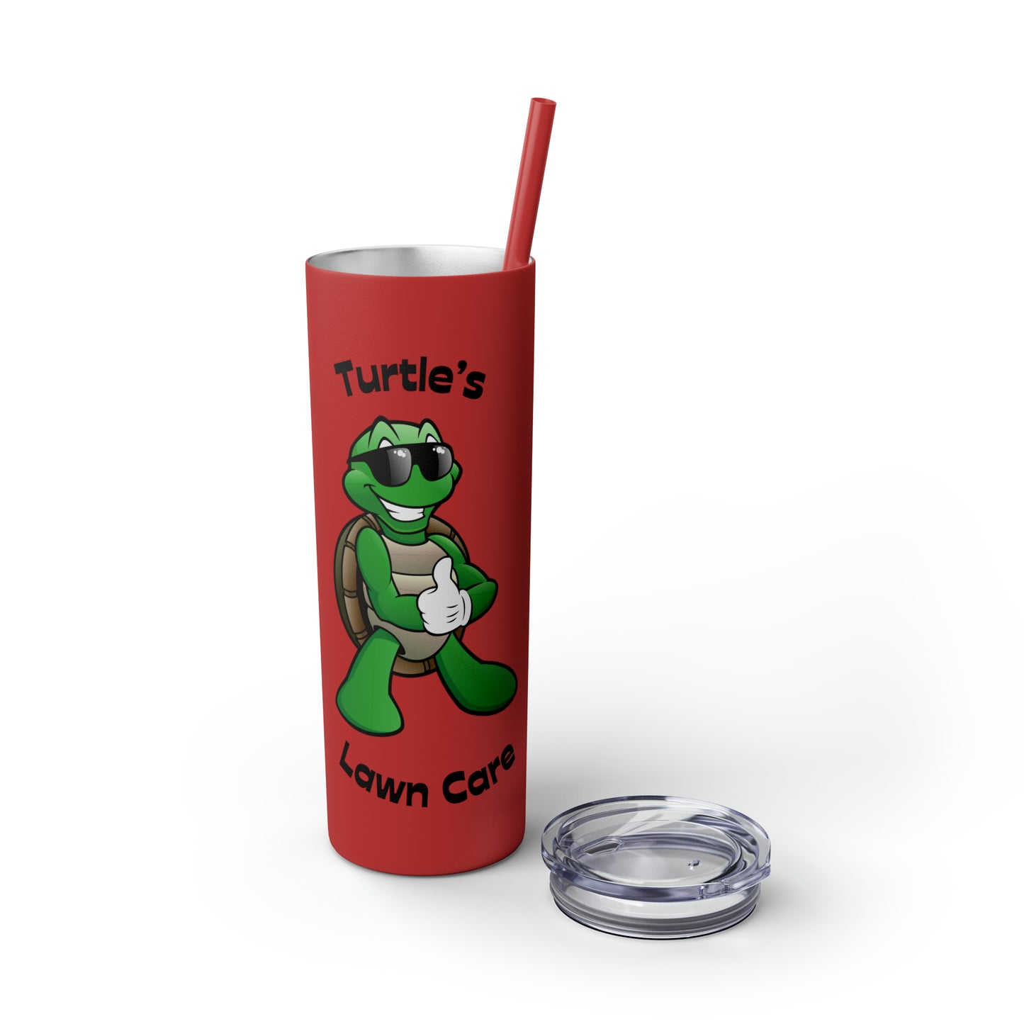 Turtle Skinny Tumbler with Straw, 20oz