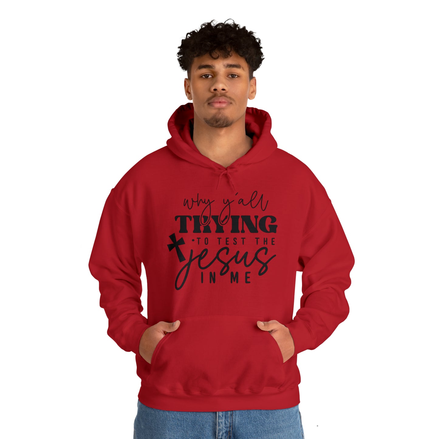 Testing my Jesus Unisex Heavy Blend™ Hooded Sweatshirt