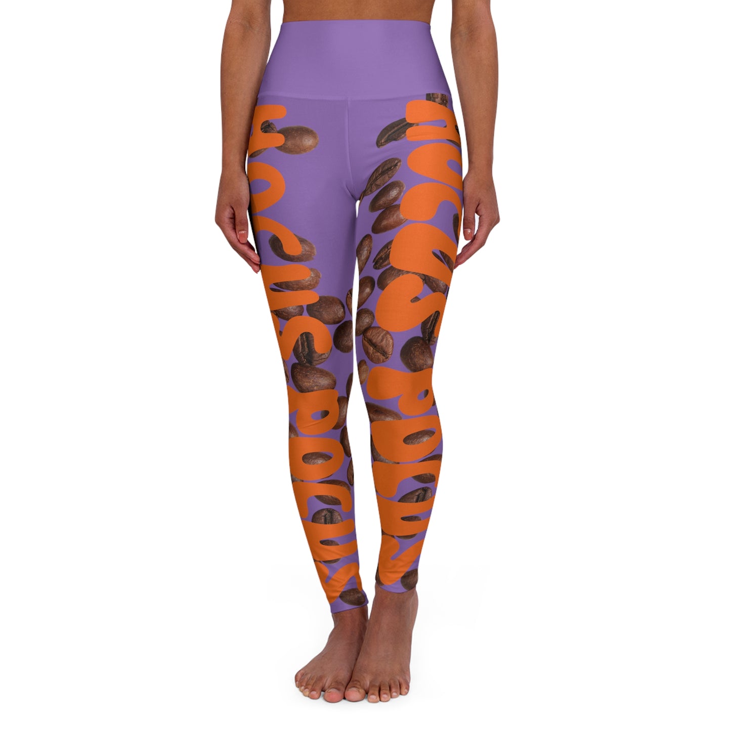 Hocus Pocus coffee bean High Waisted Yoga Leggings (AOP)