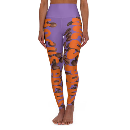 Hocus Pocus coffee bean High Waisted Yoga Leggings (AOP)