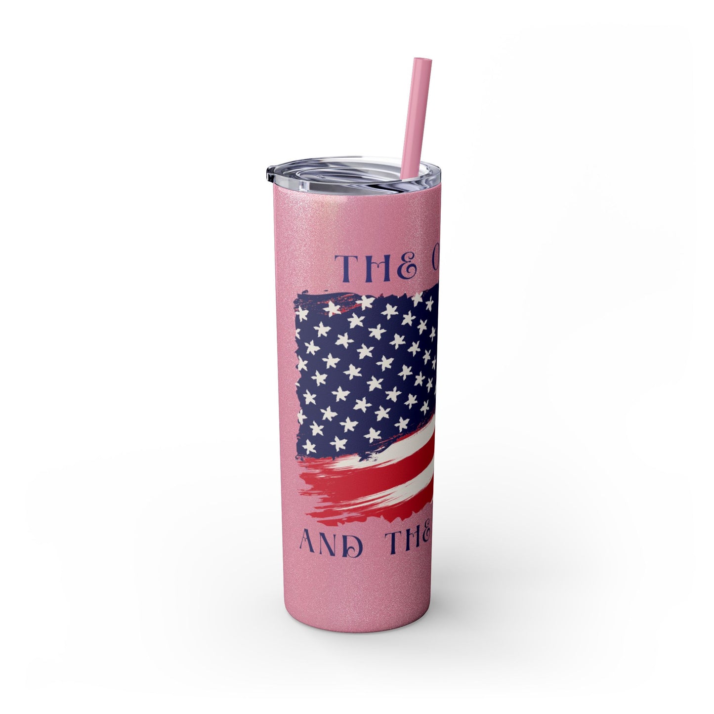 THE OUTLAW AND THE HILLBILLY Skinny Tumbler with Straw, 20oz