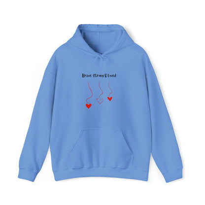 Brave, Strong & Loved Unisex Heavy Blend™ Hooded Sweatshirt