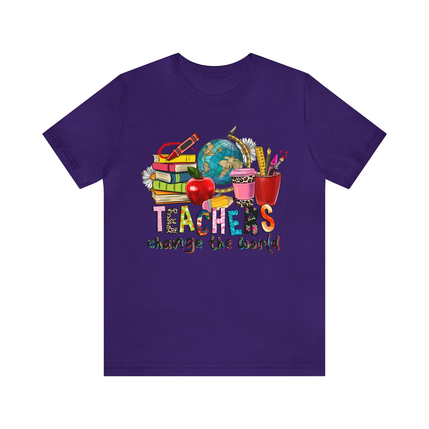 Teachers change the world Unisex Jersey Short Sleeve Tee