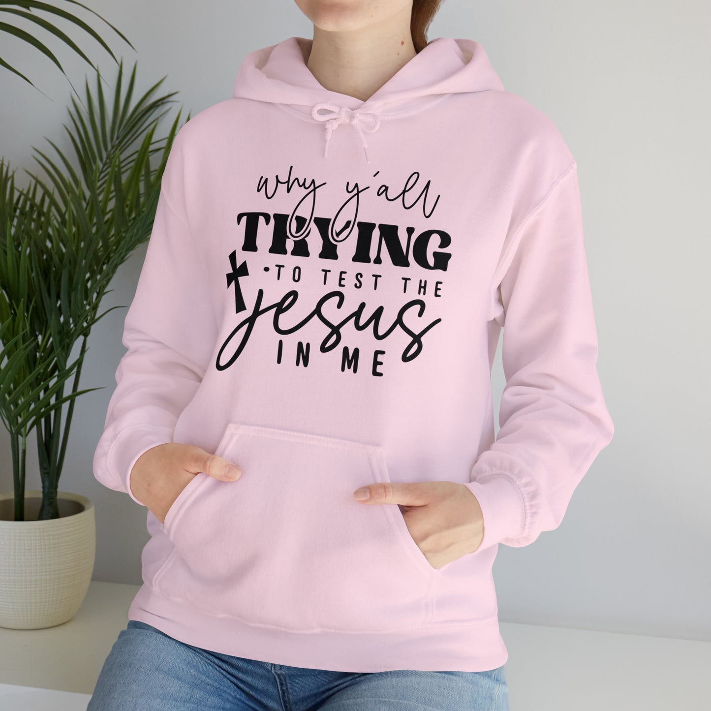 Testing my Jesus Unisex Heavy Blend™ Hooded Sweatshirt