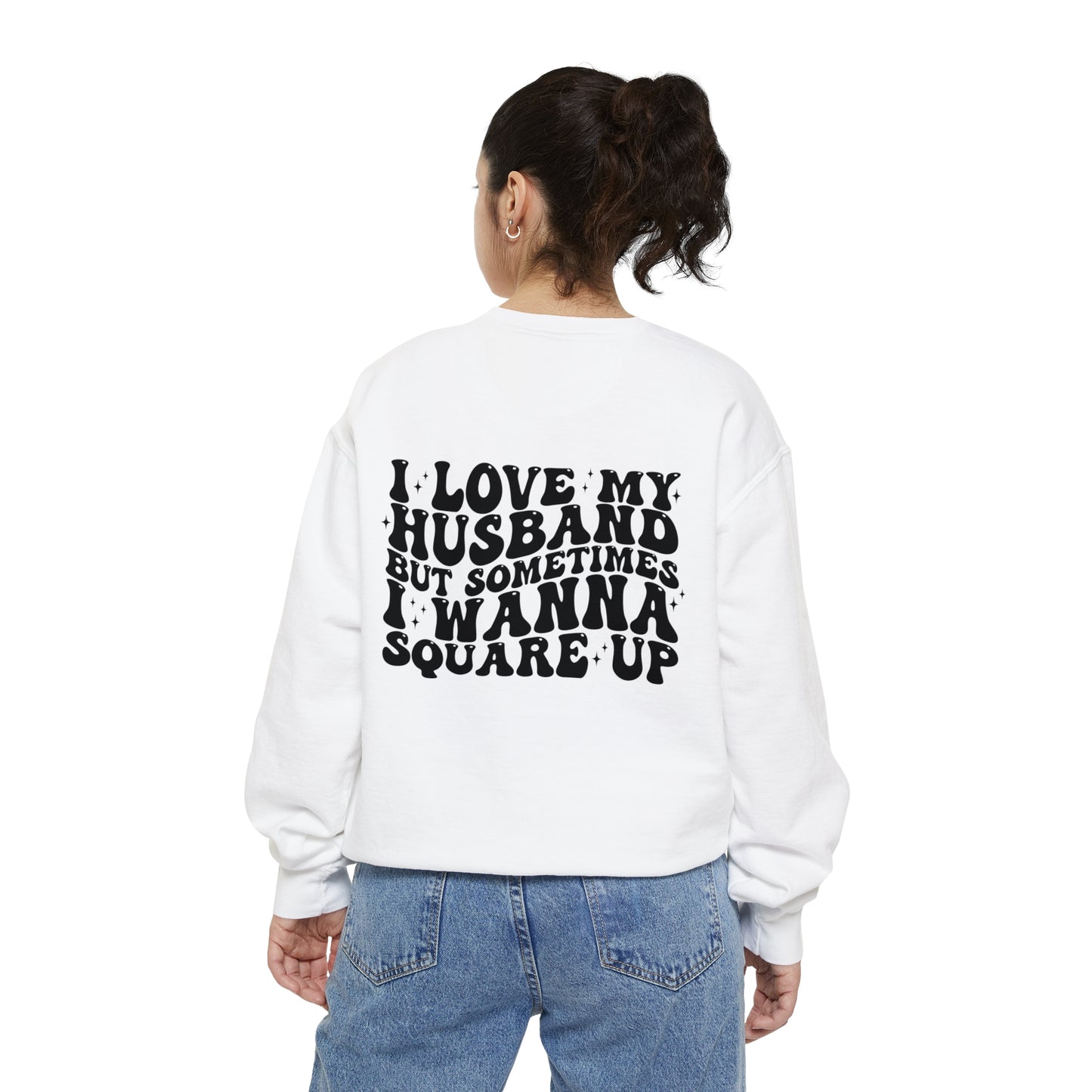 Square up Unisex Garment-Dyed Sweatshirt