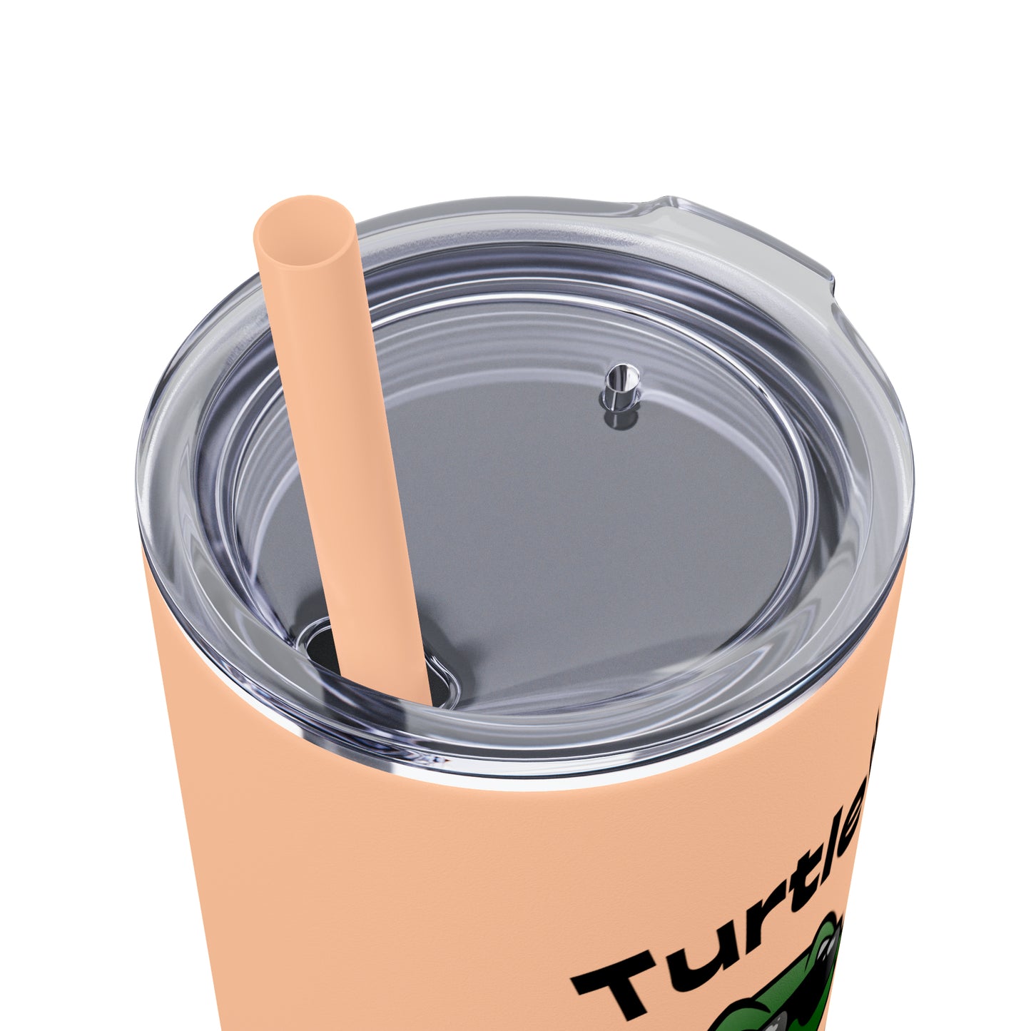 Turtle Skinny Tumbler with Straw, 20oz