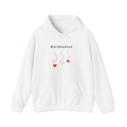 Brave, Strong & Loved Unisex Heavy Blend™ Hooded Sweatshirt