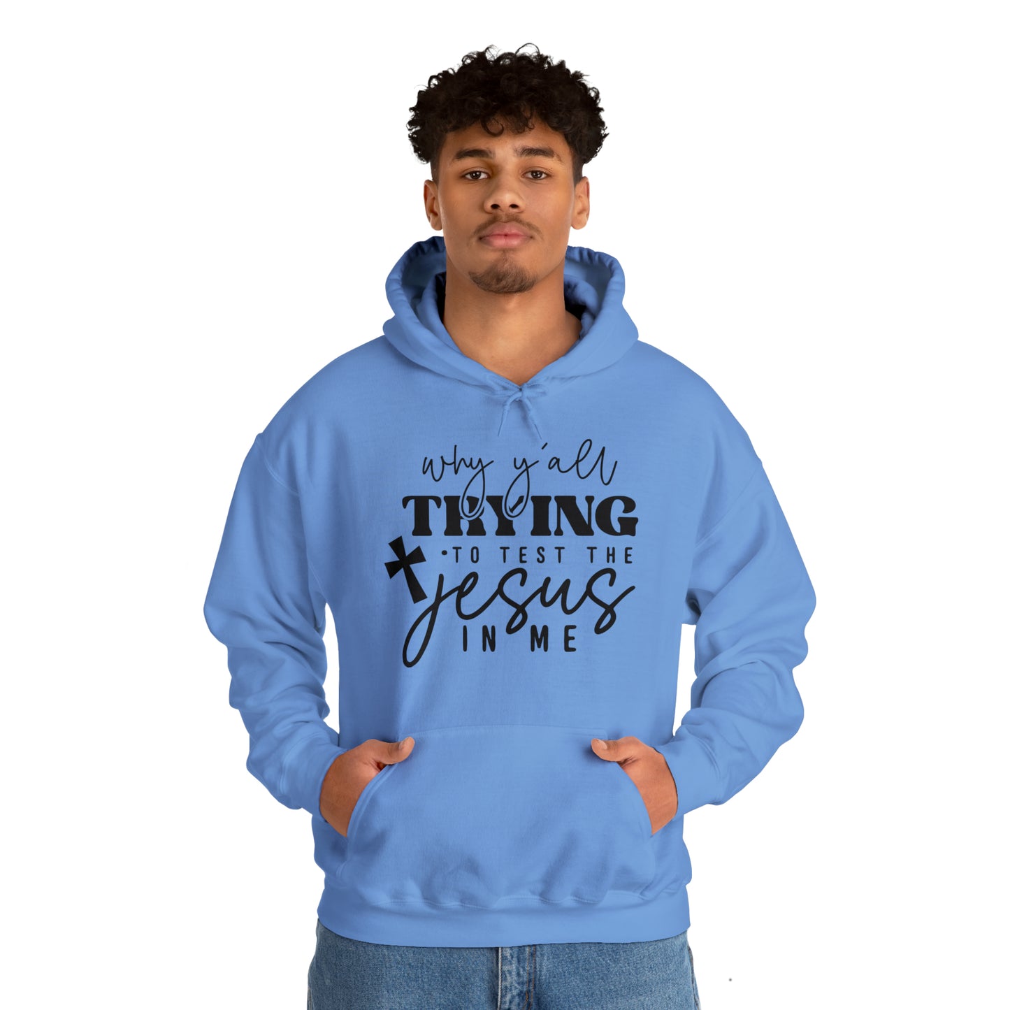 Testing my Jesus Unisex Heavy Blend™ Hooded Sweatshirt