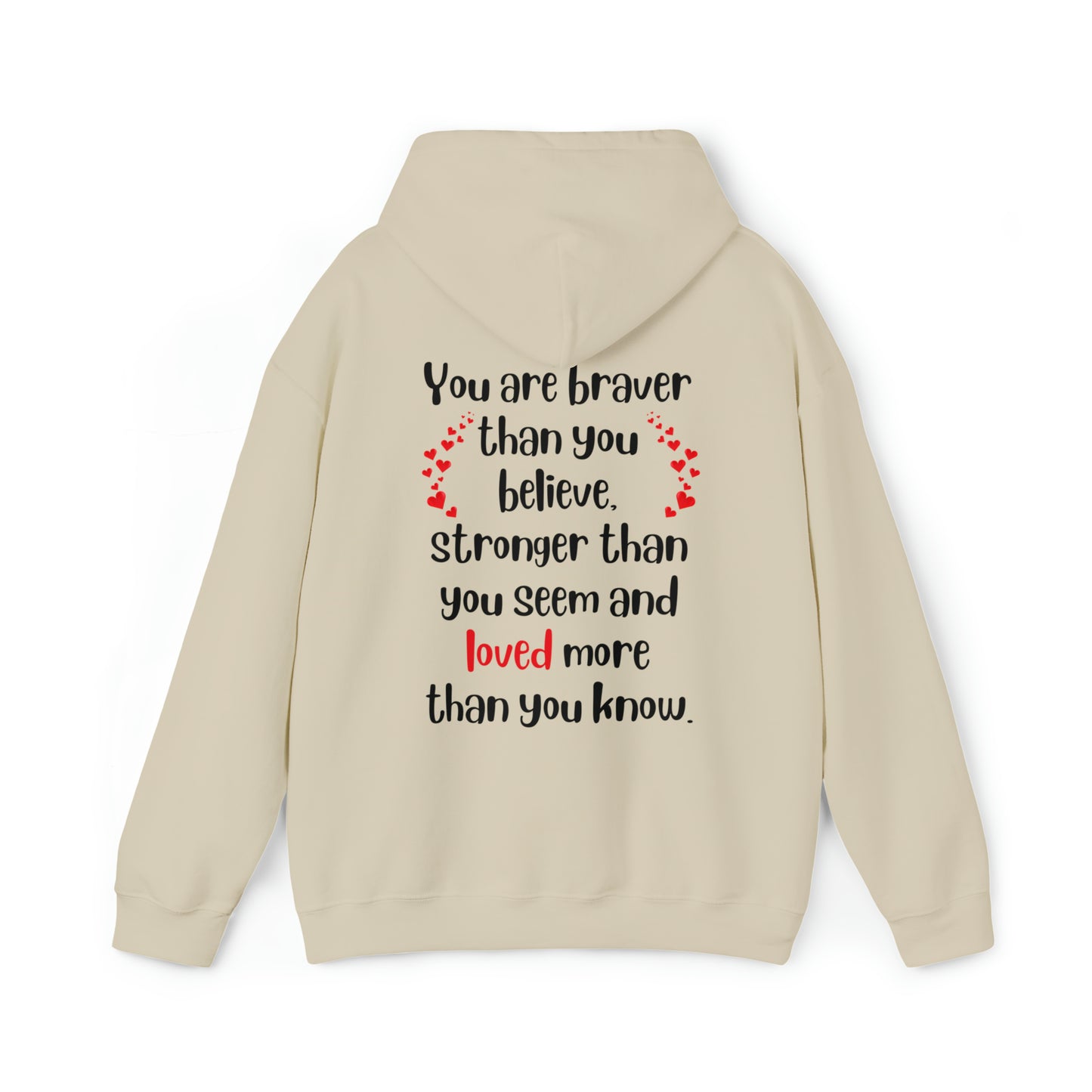 Brave, Strong & Loved Unisex Heavy Blend™ Hooded Sweatshirt