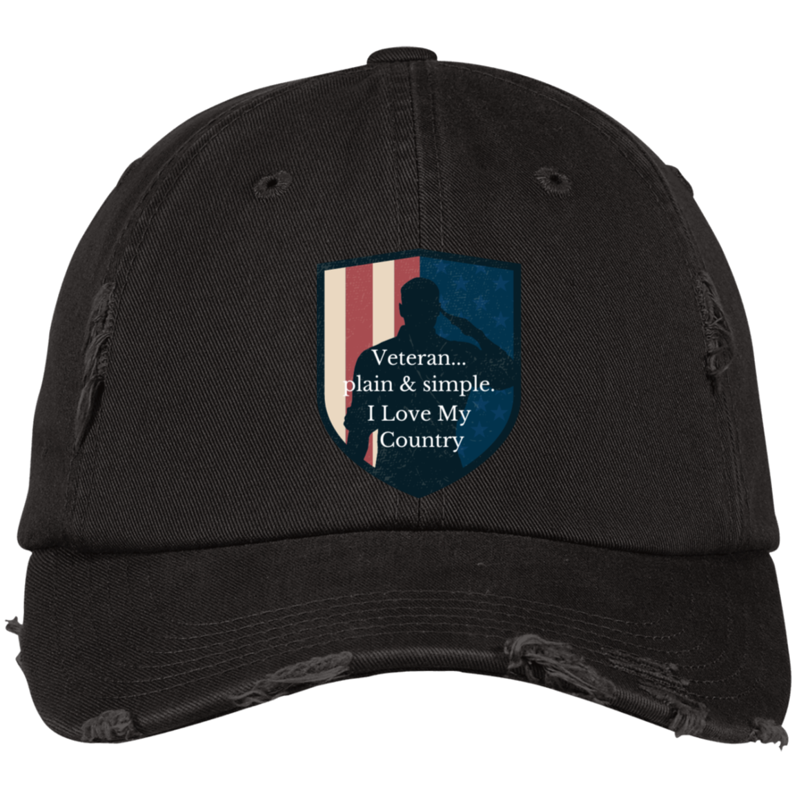 Vietnam Veteran Patriotic American (6) DT600 Embroidered Distressed Dad Cap