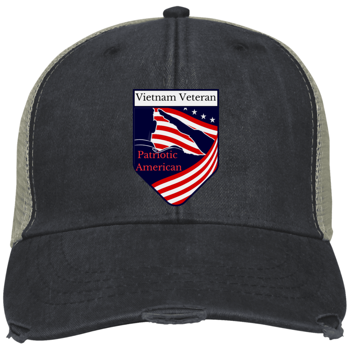 Vietnam Veteran Patriotic American (4) OL102 Embroidered Ollie Cap