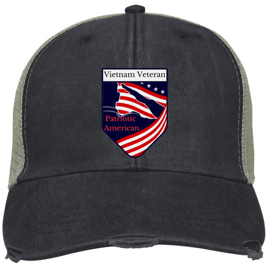 Vietnam Veteran Patriotic American (4) OL102 Embroidered Ollie Cap