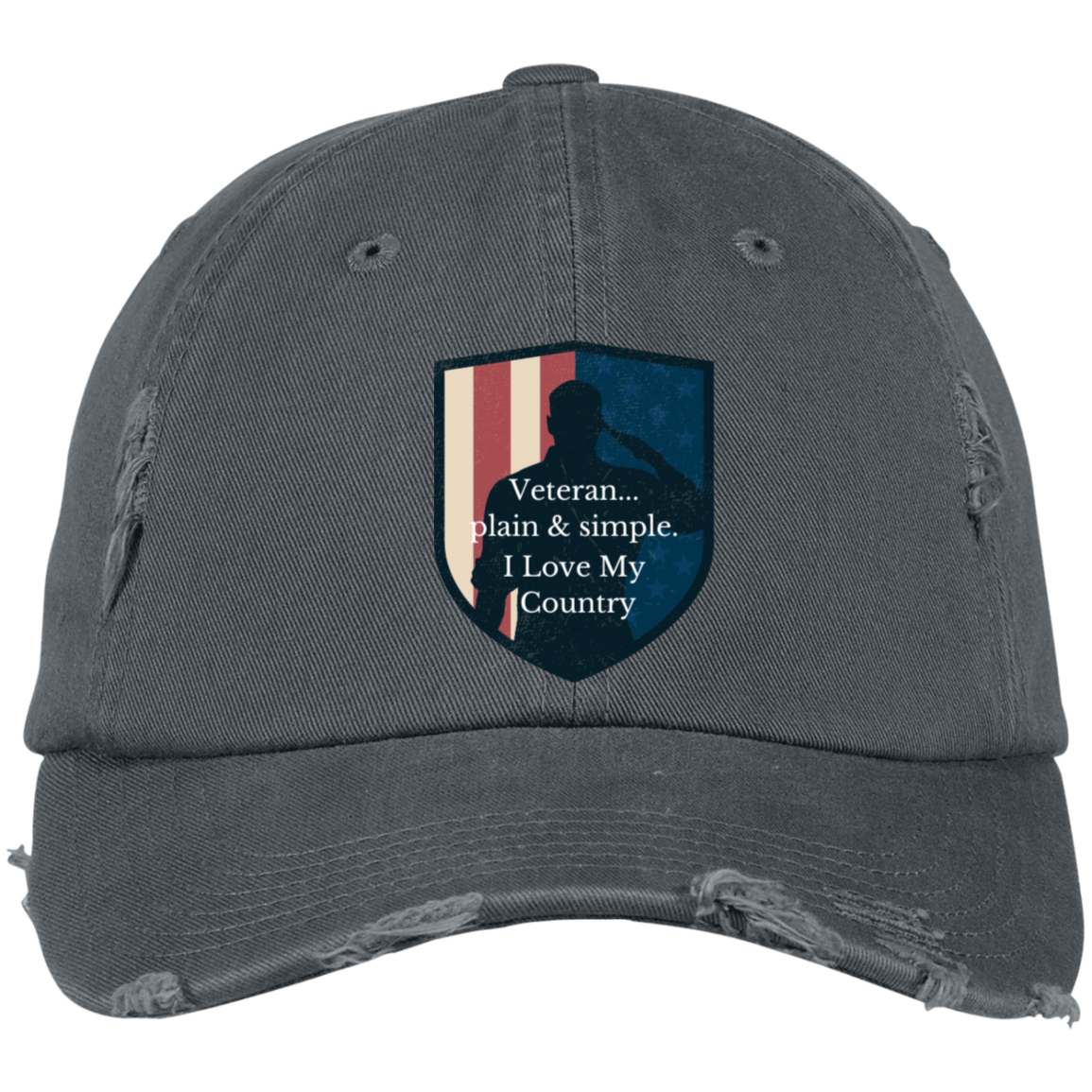 Vietnam Veteran Patriotic American (6) DT600 Embroidered Distressed Dad Cap