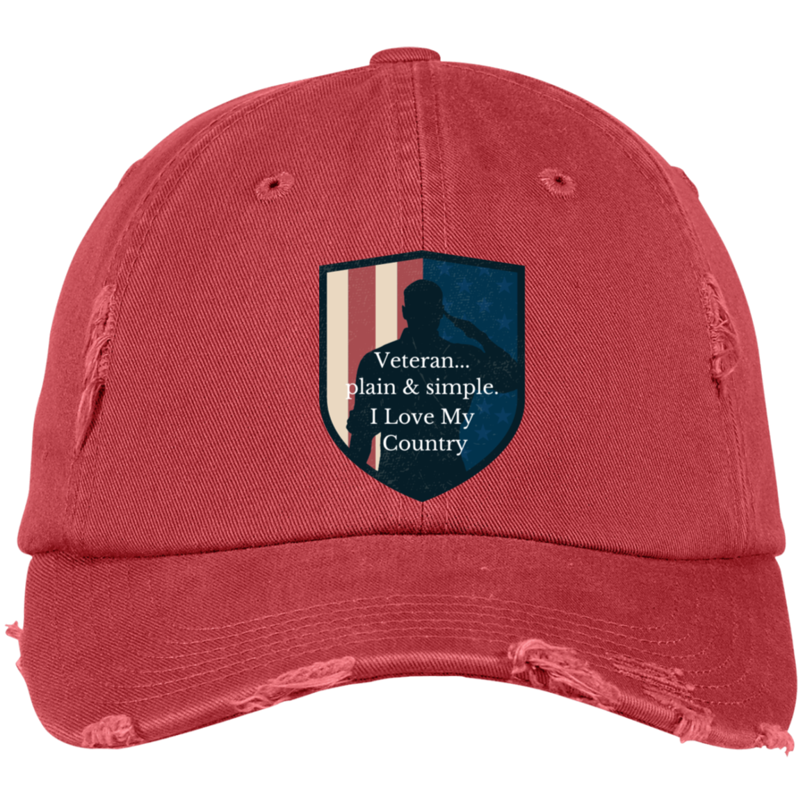 Vietnam Veteran Patriotic American (6) DT600 Embroidered Distressed Dad Cap