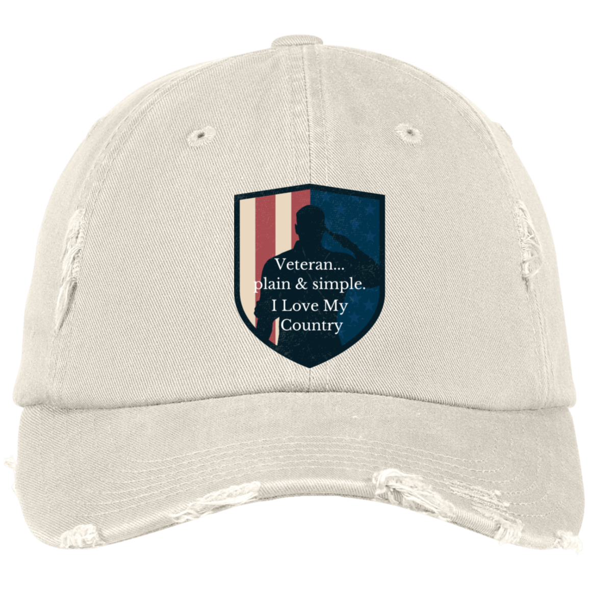 Vietnam Veteran Patriotic American (6) DT600 Embroidered Distressed Dad Cap