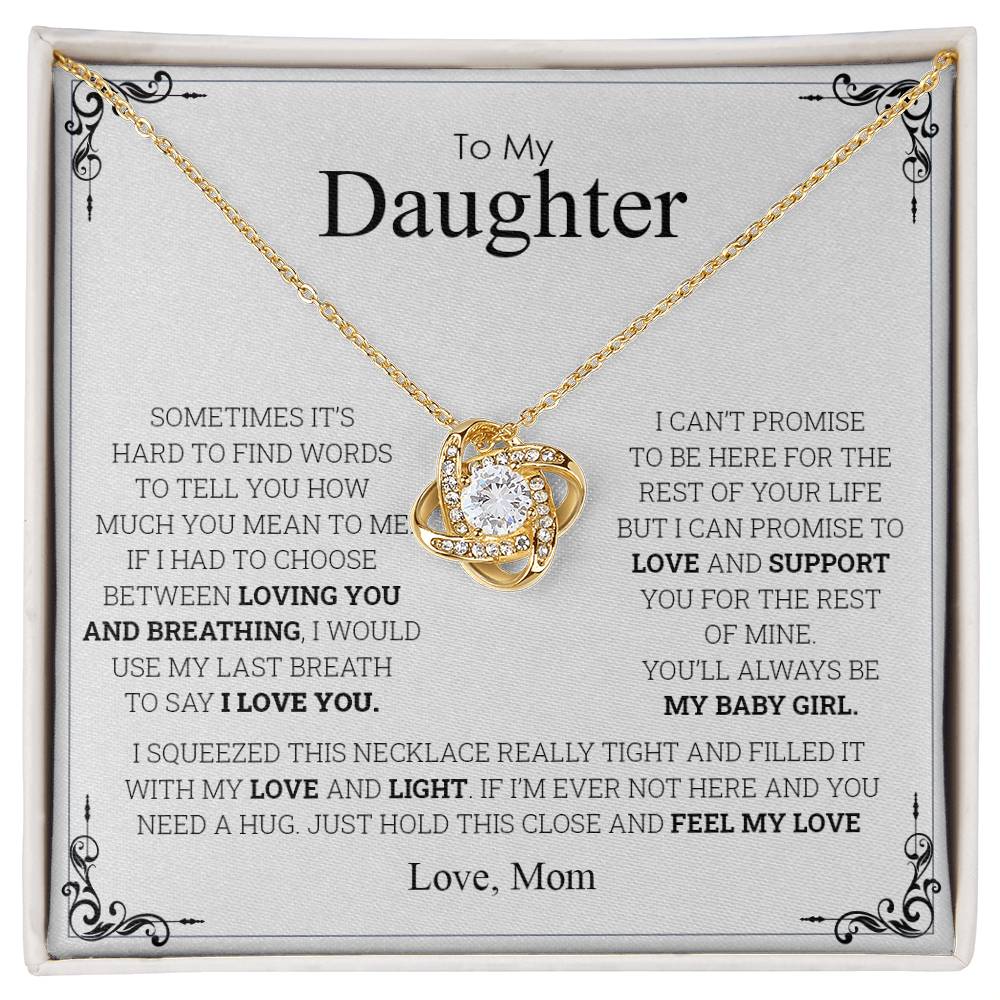 My Daughter| My Baby Girl - Love Knot Necklace