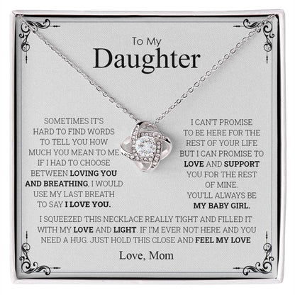 My Daughter| My Baby Girl - Love Knot Necklace