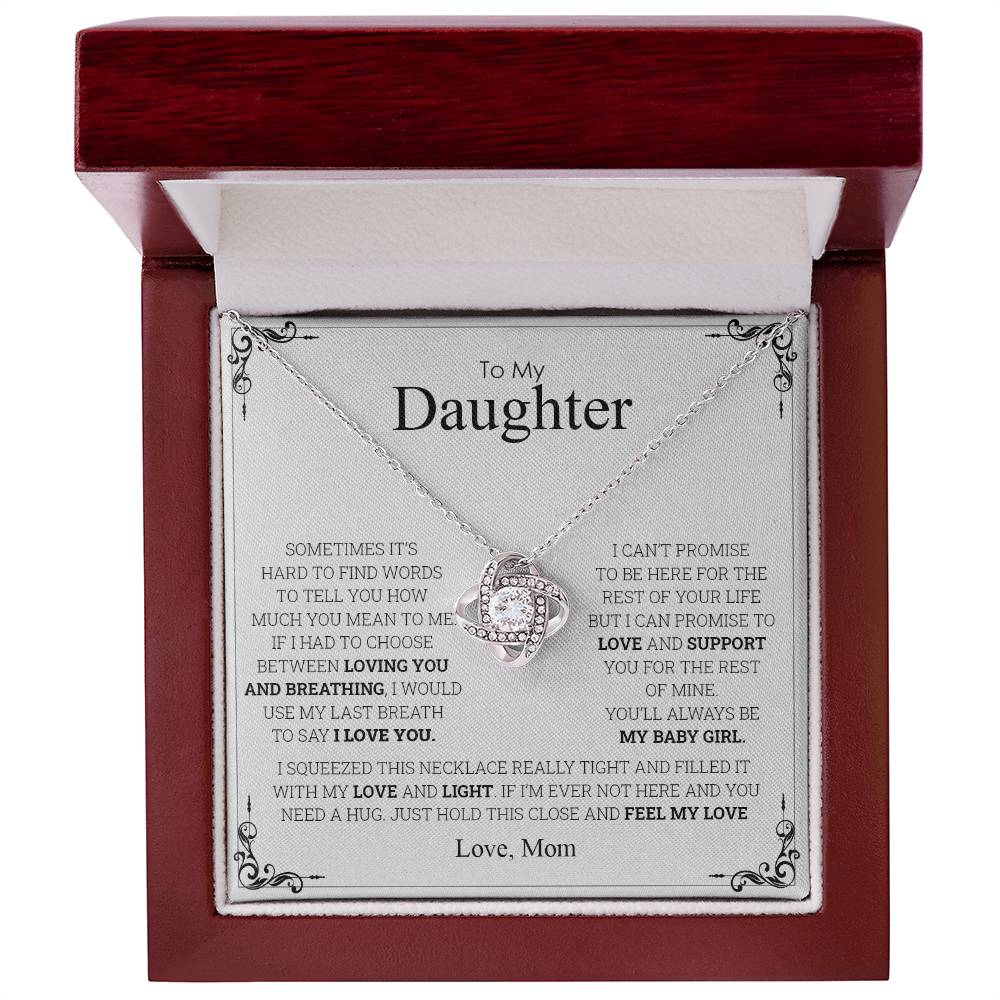 My Daughter| My Baby Girl - Love Knot Necklace